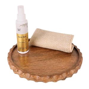 ถาดไม้มะม่วงทรงกลม ของตกแต่งโต๊ะไม้สุดหรู ถาดเสิร์ฟสไตล์บ้านไร่ ถาดไม้สไตล์โมเดิร์นมินิมอล ถาดไม้เนื้อแข็ง - Product Image 2