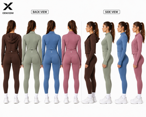 X Sports City 3-Piece Women's <b>Workout</b> Set Full-Zip <b>Jacket</b>, Sports Bra, and High-Waisted Yoga Leggings Special 3 in One Set OEM X - Product Image 2
