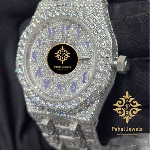 Montre mécanique de luxe pour homme Pahal Jewels, boîtier en acier inoxydable 40 mm, cadran analogique en cristal saphir, date automatique, bouton poussoir caché - Product Image 2