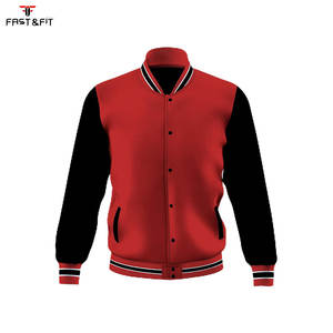 Veste universitaire unisexe personnalisée avec logo brodé sur le devant, toile respirante de haute qualité, coupe-vent, couleur et taille personnalisées - Product Image 4