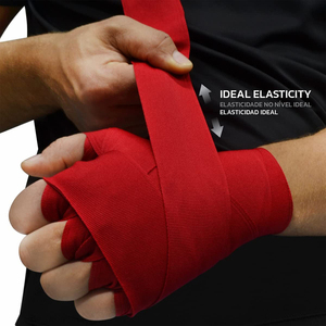 Bandages de boxe en coton élastique, logo personnalisé OEM, bandages de poing pour l'entraînement, le sparring, le Muay Thai, le MMA, équipement de combat, vente en gros - Product Image 6