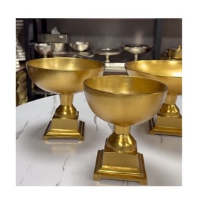 Advantageous Design Chocolate Bowl In Gold Color Serving Bowl Round Shape Tableware Food Snacks Fruits And Chocolate Bowl - Product Image 5