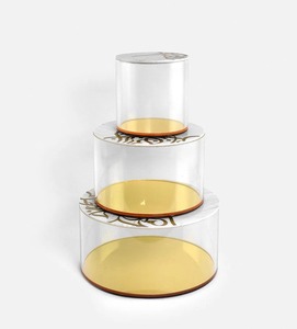 Handmade Acrylic Kitchen <b>Storage</b> Container <b>with</b> Mother of Pearl Inlay Wooden <b>Lid</b> Elegant Home <b>Decor</b> - Product Image 3