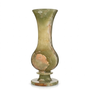 White Onyx Stone Flower <b>Vase</b>-Modern Design Budget-Friendly Tabletop <b>Vase</b> by CROXX LINC INTERNATIONAL - Product Image 4