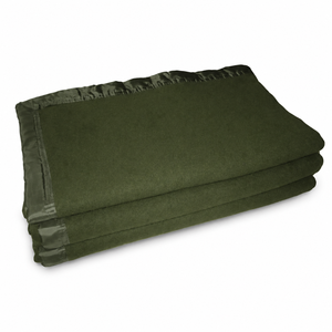 Feenix Heavy Duty <b>Large</b> Size Olive Drab Warm Camping Outdoor Emergency Blankets Fire Retardant Patrol Wool Green Blanket - Product Image 5