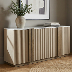 PKP 4 Door Solid Wood Credenza <b>Nesting</b> <b>Tables</b> Space-Saving Design Eco-Friendly Multi-Functional Modern Water Kitchen Cabinets - Product Image 3