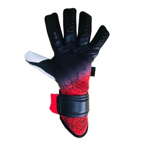 Crack Printing Football Goalkeeper Gloves Unisex PU Material Non-Slip Finger Protection Breathable Adjustable Wrist <b>Strap</b> - Product Image 3