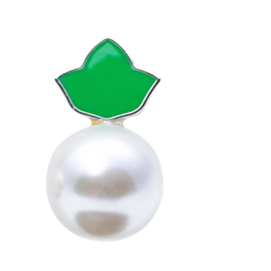 Pearl Ivy Leaf Earrings White Green Women Elegant Leaf Drop Earrings Fashion <b>Jewelry</b> Sorority Inspired Pearl Dangle Earrings - Product Image 3