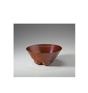 Compre un elegante tazón de cobre para servir hecho a mano, diseño martillado, duradero, elegante, tradicional, hogar, cocina, comedor, accesorio - Product Image 3