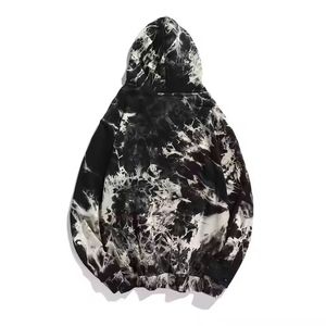 Sweat à capuche d'hiver OEM en molleton bouclette épais 330g, respirant, tie-dye, uni, coupe ample - Product Image 1