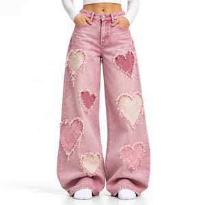 <b>Women</b> <b>Baggy</b> <b>Jeans</b> Wholesale Washed Denim Custom Production for Streetwear Brands S-XL Low MOQ Supplier - Product Image 1