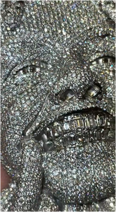 Collier pendentif personnalisé avec visage incrusté de pierres VVS, bijoux hip-hop, chaîne cubaine, cadeau personnalisé pour homme pour les fêtes - Product Image 5