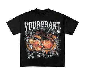 เสื้อยืดสตรีทแวร์ลายกราฟิกพิมพ์ดิจิทัล ลายซับลิเมชั่น ดีไซน์สั่งทำได้ แฟชั่นเสื้อยืดผู้หญิง ระบายอากาศได้ดี - Product Image 1