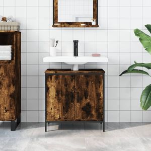 Mobile lavabo in legno ingegnerizzato in 23.6 di rovere affumicato \ "x11.8 \" x23.6 \" - Product Image 3