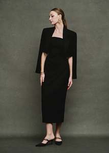 Women's Black Casual Short Sleeve Midi <b>Dress</b> Sheath Bodycon Satin Solid Daily Elegant Cocktail Party - Product Image 2
