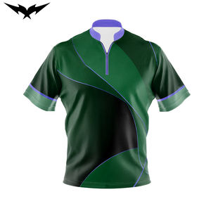 Maillot de bowling au design tendance avec fermeture éclair, sublimé, pour équipes unisexes - Product Image 3