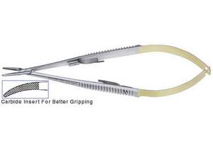 Castroviejo 20 cm Flat Handle Needle Holder Lock Stainless Steel Manual Surgical Instrument Set Reusable by <b>Blush</b> surgical - Product Image 2