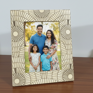 Elegant Bone Inlay Photo <b>Frame</b> <b>4x6</b> Inch | Premium Handcrafted Carved Decorative Picture <b>Frame</b> for Tabletop, Office & Gifting - Product Image 2