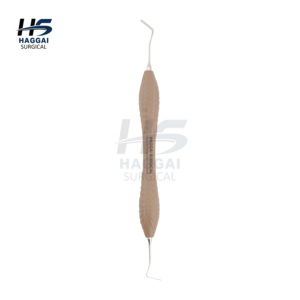 Instrumento Compuesto Applica de Doble Punta con Mango de Silicona Tan, Herramienta Dental Restauradora de Acero Inoxidable Antiadherente, CE - Product Image 3
