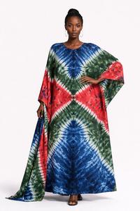Women Tie Dye <b>Kaftan</b> Dress Bohemian Loose Fit Long <b>Beach</b> Cover Up Vacation Loungewear - Product Image 6