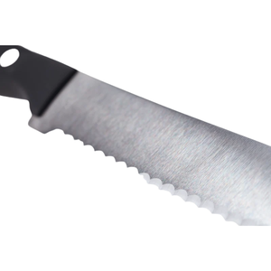 Couteau utilitaire professionnel de 5 pouces à lame dentelée avec manche à triple rivet noir, lame en acier inoxydable pour pain, fruits, tomates, légumes - Product Image 6