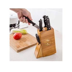 Juego de Cuchillos de Bambú Ecológico VietChoice con 6 Cuchillos, Diseño Moderno, Calidad Comercial para Uso en la Cocina - Product Image 6