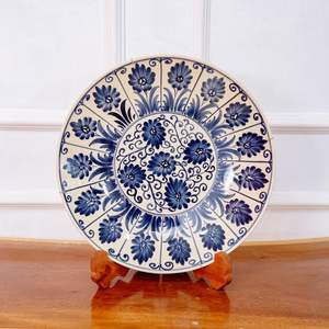 Assiettes et vaisselle en céramique et émail, décoratives, faites à la main, peintes à la main, traditionnelles, abstraites, pour une décoration intérieure luxueuse - Product Image 2