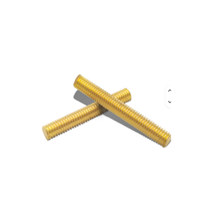 High Quality Brass Full Thread Stud Durable Threaded <b>Fastener</b> Rod for Automotive Electrical and Machinery Applications - Product Image 1