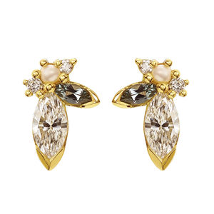 Pendientes de Diamantes Naturales de Corte Premium, Certificados por IGI, Joyería de Plata de Ley 925 de Lujo, Disponibles a Precio de Mayoreo - Product Image 1