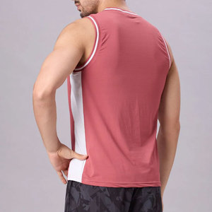 Camisetas de Tirantes Personalizadas para Gimnasio, Ropa de Verano Transpirable, Ecológica, Ligera, Ajustada, Elástica, de Poliéster/Algodón para Hombre - Product Image 3