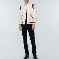 Blouson universitaire d'hiver pour homme, style streetwear, avec col montant, design personnalisé, écussons en chenille, production de vêtements OEM/ODM