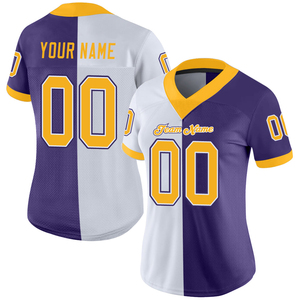 Maillots de football américain unisexes personnalisés avec logo OEM, en mesh uni, col en V, pour l'entraînement et le flag football – Vente en gros - Product Image 3