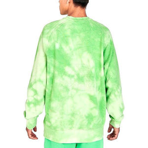 Sudadera de Cuello Redondo con Estampado Tie-Dye para Hombre, Corte Holgado, Tejido de Punto, Verde, Estilo Casual de Verano - Product Image 4