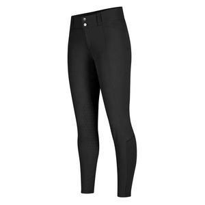 Pantalon d'équitation taille haute pour femme, long, en coton tricoté avec élasthanne, extensible dans les quatre sens, fermeture boutonnée, couleur personnalisable - Product Image 3