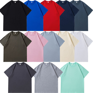 T-shirt à manches courtes col rond pour homme, coupe classique, rouge uni, jersey tricoté décontracté - Product Image 4
