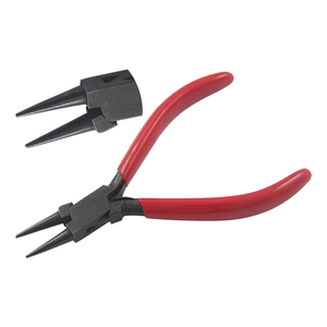130mm Black Oxide Finish DIY Grade Nose Needle <b>Pliers</b> with PVC Handles Smooth Jaws for Crimping Fishing & OEM Jewelry Making - Product Image 1