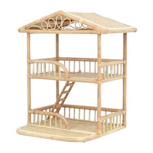 Casa delle Bambole in Rattan Premium, Casa delle Bambole <span class=keywords><strong>Barbie</strong></span>, Mobili per Casa delle Bambole, Casa delle Bambole in Scala 1/2, Grande Casa delle Bambole Prodotta in Vietnam - Product Image 2