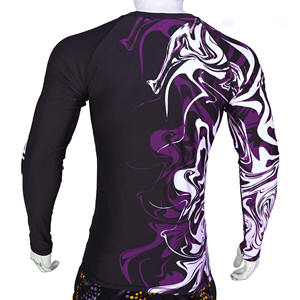 Haut de compression personnalisé pour homme à manches longues, sublimé, pour BJJ MMA, séchage rapide, respirant, pour la gym et le fitness - Product Image 4