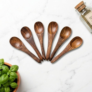 Cucharas medidoras de madera con mango largo, juego de cucharas de madera de acacia de alta calidad, cucharas precisas para ingredientes secos. - Product Image 3