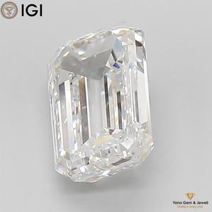 Diamante Cultivado en Laboratorio CVD, Corte Esmeralda, 4.00 Quilates, con Certificado IGI, Ideal para Anillo Solitario, Color F, Claridad VVS1 - Product Image 3