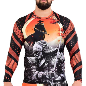 Men <b>Compression</b> <b>Shirt</b> Long Sleeve Rash Guard Graphic Print UV Protection Quick Dry Wholesale Supplier - Product Image 1