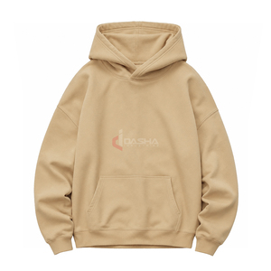 Sweat à capuche en molleton bouclette épais à épaules tombantes, coupe oversize, avec logo personnalisé, en coton, fabrication OEM, vente en gros, faible MOQ - Product Image 1