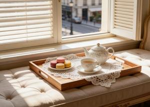 Bandeja de Servicio Rústica de Madera de Acacia Ecológica de Grado Comercial con Asas para Catering y Servicio de Alimentos - Product Image 1