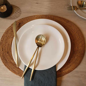 Mantel individual ovalado de ratán tejido a mano estilo bohemio, mantel de ratán natural para restaurante y uso doméstico, precio al por mayor - Product Image 3