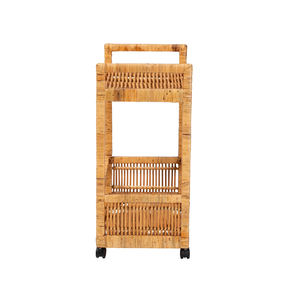 Carrito de bar de ratán bohemio de alta calidad, carrito de bar para fiestas, carrito de vino para el hogar, cocina, restaurante, de Vietnam. - Product Image 2
