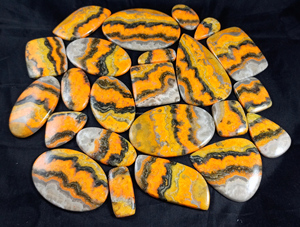Wholesale Radha Arts Bumble <b>Bee</b> Jasper Natural Gemstone CabochonsSmooth Polished Multiple Shapes 25-45mm Size for Jewelry - Product Image 2