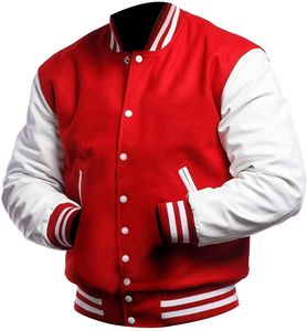 Nueva llegada: Chaqueta varsity para hombre de alta calidad, hecha con 100% lana, disponible en diferentes colores y tallas. - Product Image 1