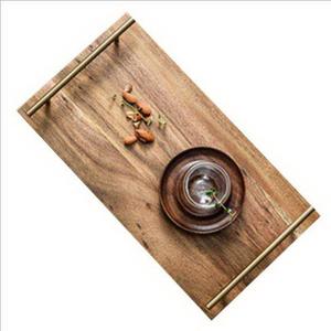 Bandeja de Servir de Madera de Primera Calidad, Bandeja de Madera Maciza para Desayuno, Té, Café, Otomana, Suministro del Fabricante - Product Image 4