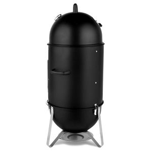Heavy-Duty Three Layer Black Outdoor Charcoal Smoker Vertical Steel Round BBQ Grill Smokey Mountain Cooker - Product Image 2