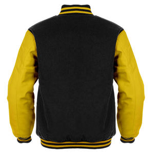 Chaqueta Varsity para Hombre, Mangas Amarillas, de Lujo, a la Moda, de Alta Calidad, Resistente al Viento, Cuello Alto, Estilo Urbano - Product Image 6